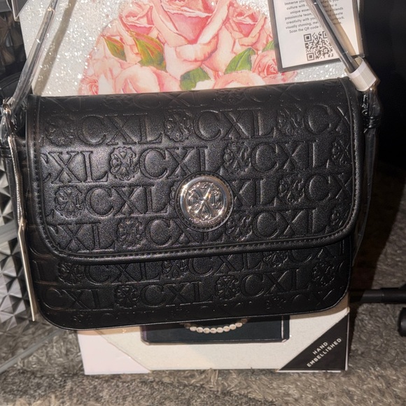 Authentic CXL by Christian Lacroix Clara Embossed Logo shoulder bag-faux Leather - Picture 6 of 11